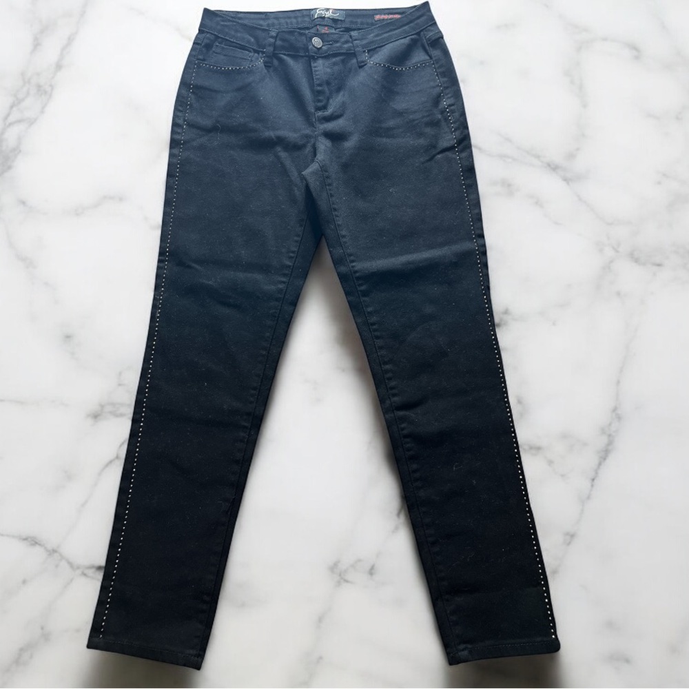 Earl Jeans Skinny Ankle‎ Black Studded Pocket Stretch Pants Women’s 6